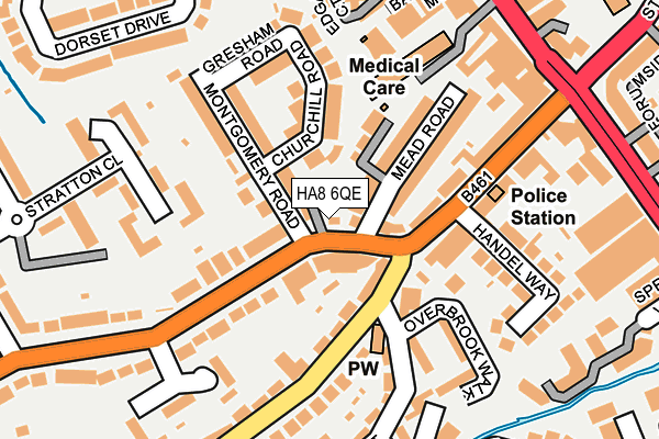 HA8 6QE map - OS OpenMap – Local (Ordnance Survey)