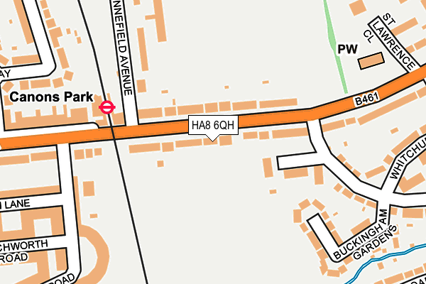 HA8 6QH map - OS OpenMap – Local (Ordnance Survey)