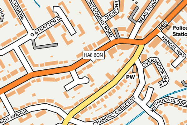 HA8 6QN map - OS OpenMap – Local (Ordnance Survey)