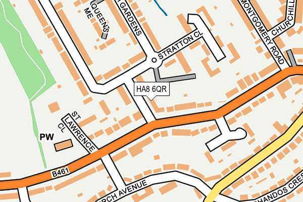 HA8 6QR map - OS OpenMap – Local (Ordnance Survey)