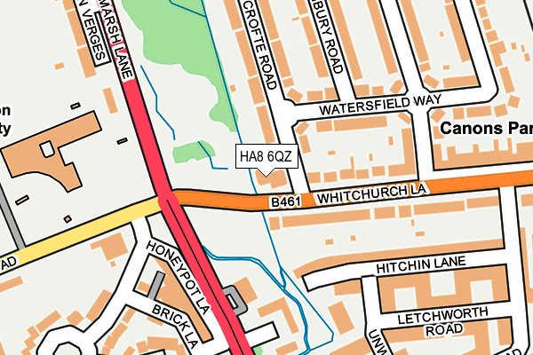 HA8 6QZ map - OS OpenMap – Local (Ordnance Survey)