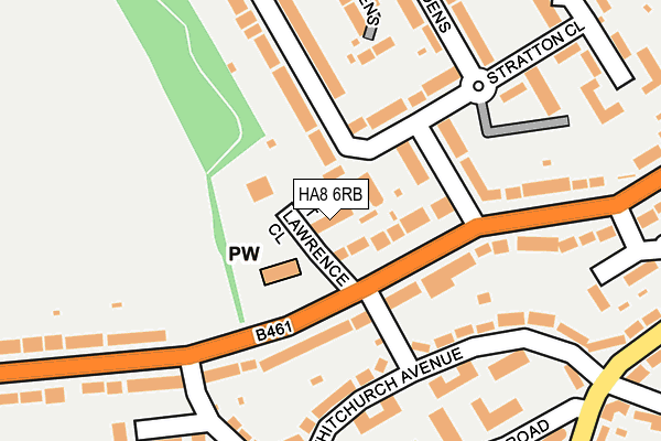 HA8 6RB map - OS OpenMap – Local (Ordnance Survey)