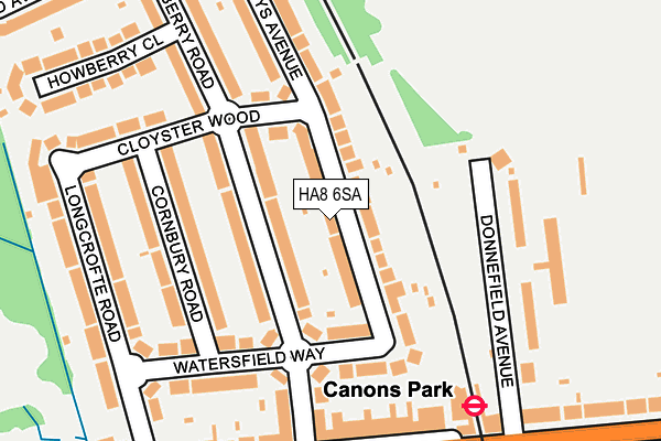 HA8 6SA map - OS OpenMap – Local (Ordnance Survey)