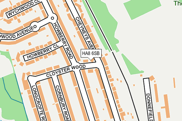 HA8 6SB map - OS OpenMap – Local (Ordnance Survey)