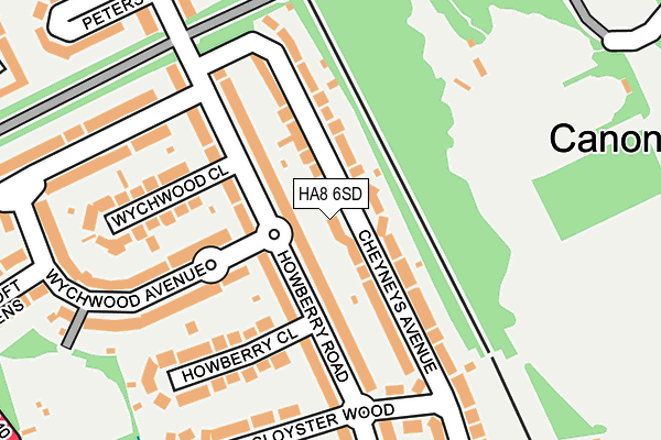 HA8 6SD map - OS OpenMap – Local (Ordnance Survey)