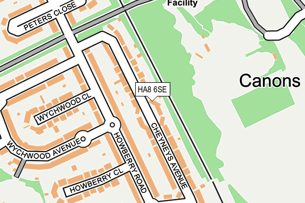 HA8 6SE map - OS OpenMap – Local (Ordnance Survey)