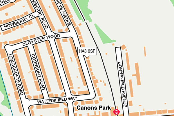 HA8 6SF map - OS OpenMap – Local (Ordnance Survey)