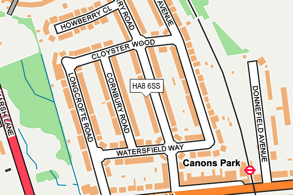 HA8 6SS map - OS OpenMap – Local (Ordnance Survey)