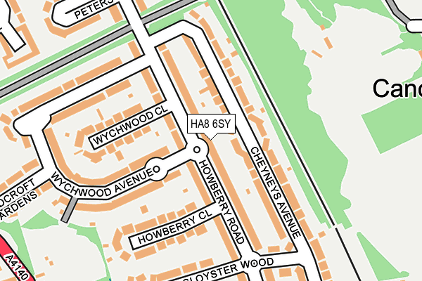 HA8 6SY map - OS OpenMap – Local (Ordnance Survey)