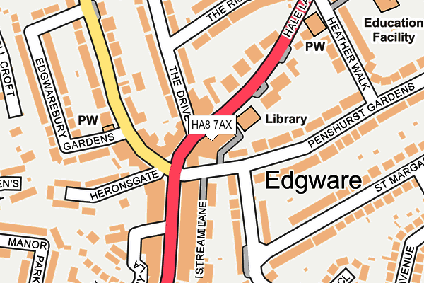 Map of GFY EDGWARE LIMITED at local scale