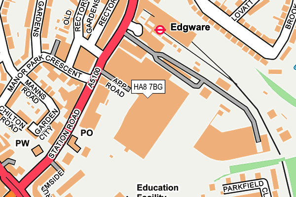 HA8 7BG map - OS OpenMap – Local (Ordnance Survey)