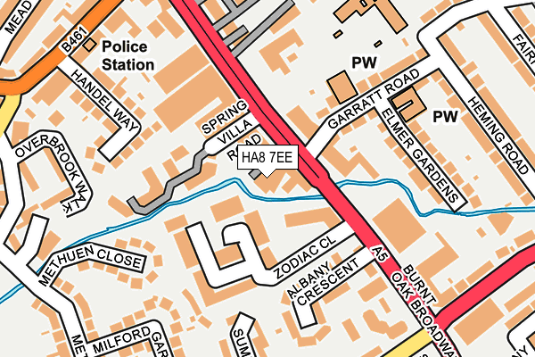 HA8 7EE map - OS OpenMap – Local (Ordnance Survey)