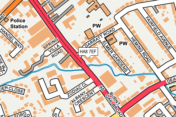 HA8 7EF map - OS OpenMap – Local (Ordnance Survey)