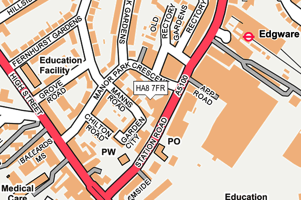 HA8 7FR map - OS OpenMap – Local (Ordnance Survey)