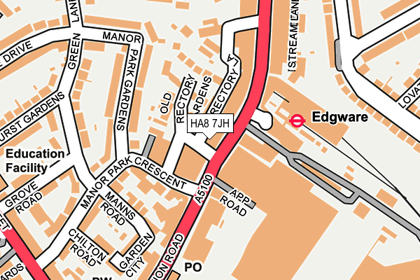 HA8 7JH map - OS OpenMap – Local (Ordnance Survey)