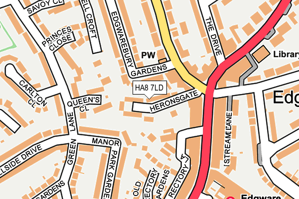 HA8 7LD map - OS OpenMap – Local (Ordnance Survey)