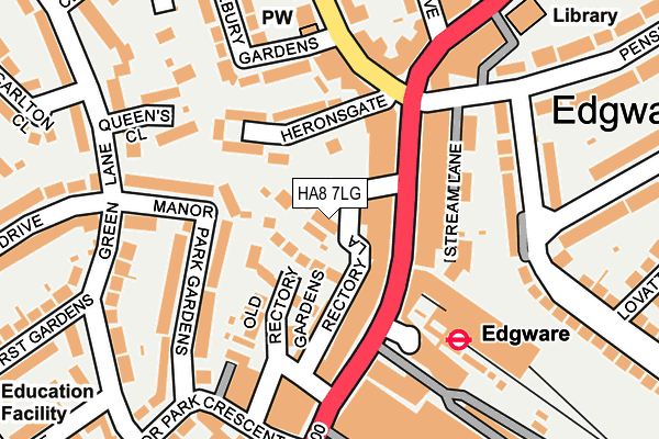 HA8 7LG map - OS OpenMap – Local (Ordnance Survey)