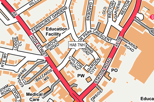 HA8 7NH map - OS OpenMap – Local (Ordnance Survey)