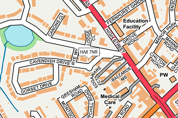 HA8 7NR map - OS OpenMap – Local (Ordnance Survey)