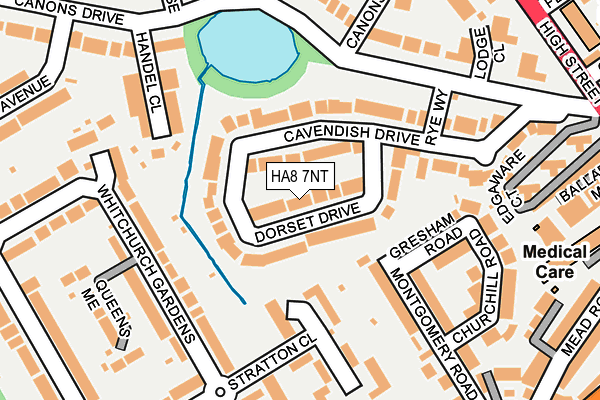 HA8 7NT map - OS OpenMap – Local (Ordnance Survey)