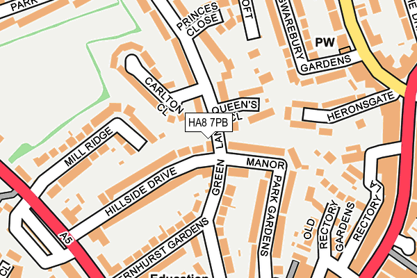 HA8 7PB map - OS OpenMap – Local (Ordnance Survey)