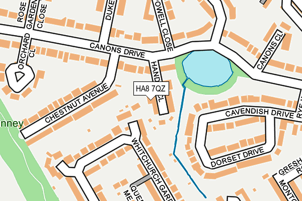 HA8 7QZ map - OS OpenMap – Local (Ordnance Survey)