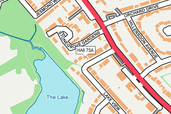 HA8 7SA map - OS OpenMap – Local (Ordnance Survey)