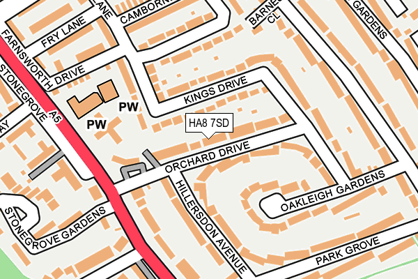 HA8 7SD map - OS OpenMap – Local (Ordnance Survey)