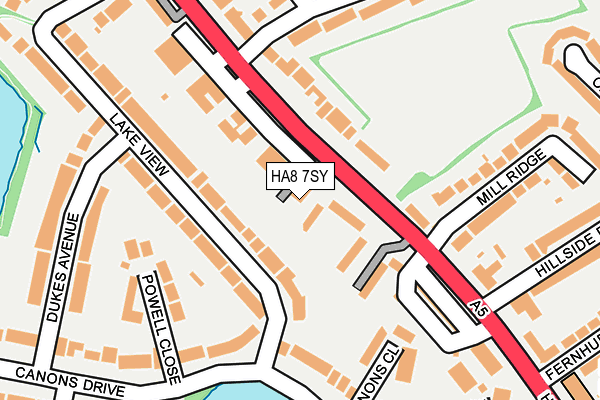 HA8 7SY map - OS OpenMap – Local (Ordnance Survey)