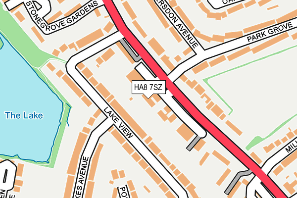 HA8 7SZ map - OS OpenMap – Local (Ordnance Survey)