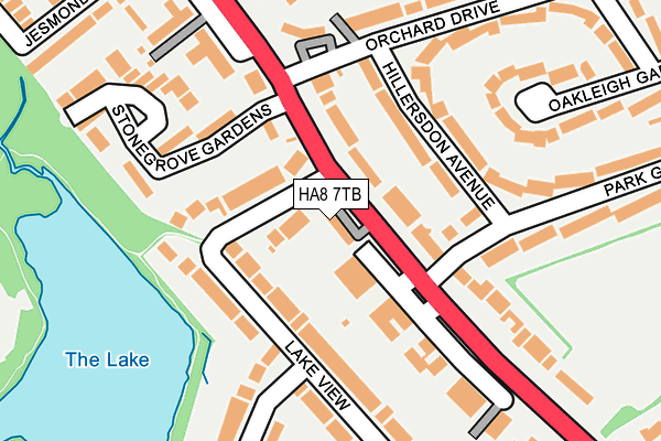 HA8 7TB map - OS OpenMap – Local (Ordnance Survey)