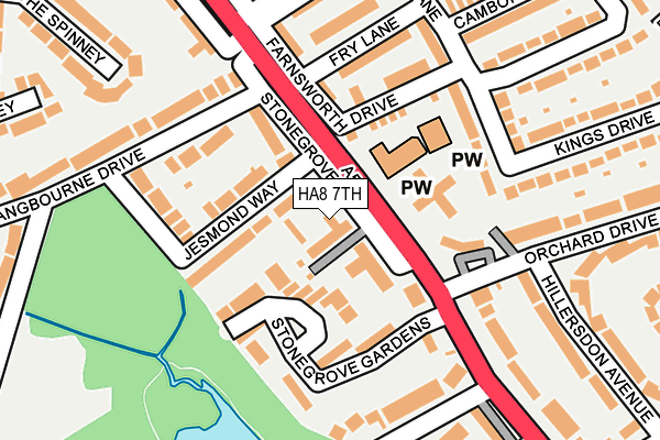 HA8 7TH map - OS OpenMap – Local (Ordnance Survey)