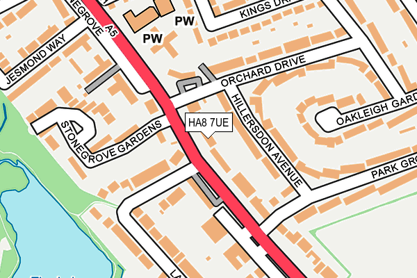 HA8 7UE map - OS OpenMap – Local (Ordnance Survey)