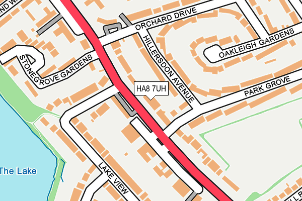 HA8 7UH map - OS OpenMap – Local (Ordnance Survey)
