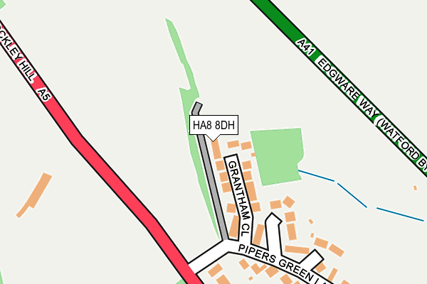 HA8 8DH map - OS OpenMap – Local (Ordnance Survey)