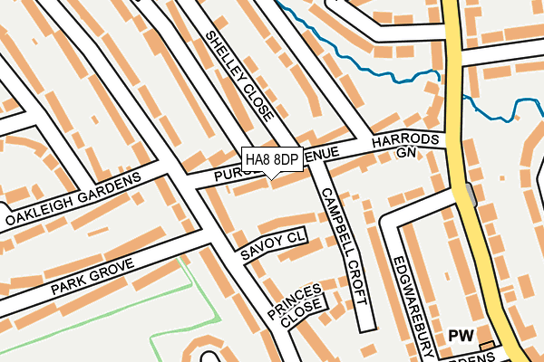 HA8 8DP map - OS OpenMap – Local (Ordnance Survey)