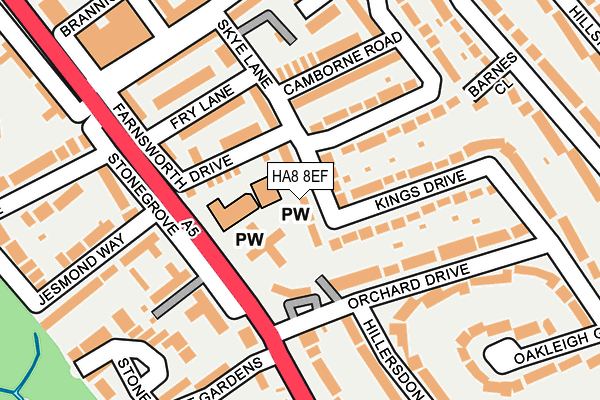 HA8 8EF map - OS OpenMap – Local (Ordnance Survey)