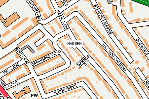 HA8 8EN map - OS OpenMap – Local (Ordnance Survey)