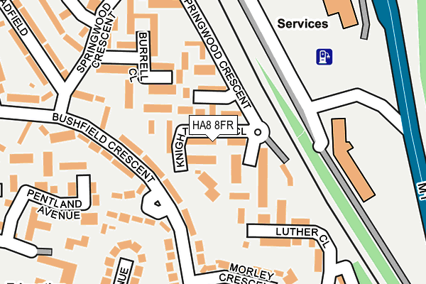 HA8 8FR map - OS OpenMap – Local (Ordnance Survey)