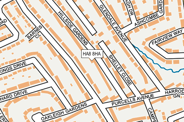 HA8 8HA map - OS OpenMap – Local (Ordnance Survey)