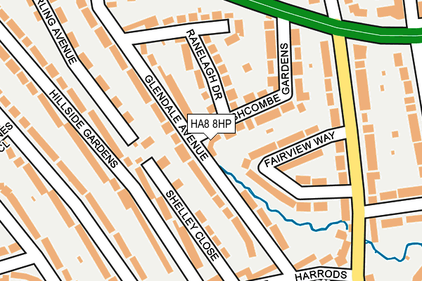 HA8 8HP map - OS OpenMap – Local (Ordnance Survey)