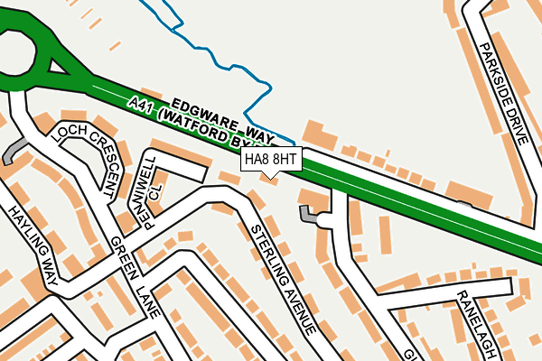 HA8 8HT map - OS OpenMap – Local (Ordnance Survey)