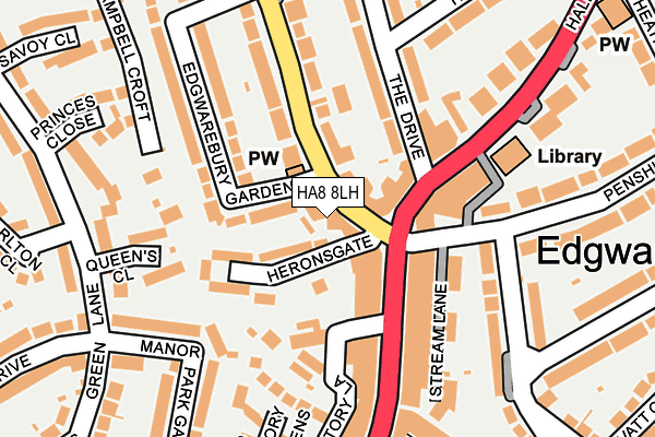 HA8 8LH map - OS OpenMap – Local (Ordnance Survey)