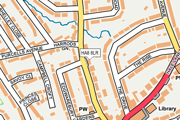 HA8 8LR map - OS OpenMap – Local (Ordnance Survey)