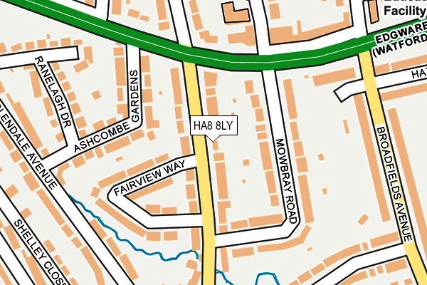 HA8 8LY map - OS OpenMap – Local (Ordnance Survey)