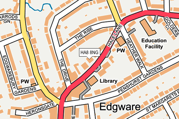 HA8 8NG map - OS OpenMap – Local (Ordnance Survey)