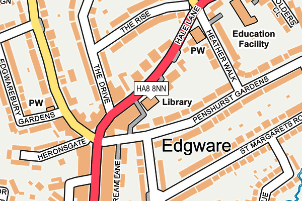 HA8 8NN map - OS OpenMap – Local (Ordnance Survey)