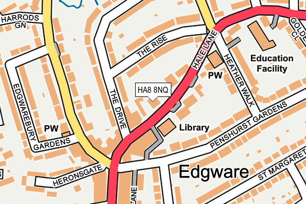 HA8 8NQ map - OS OpenMap – Local (Ordnance Survey)