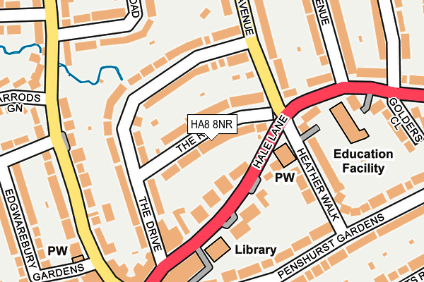 HA8 8NR map - OS OpenMap – Local (Ordnance Survey)