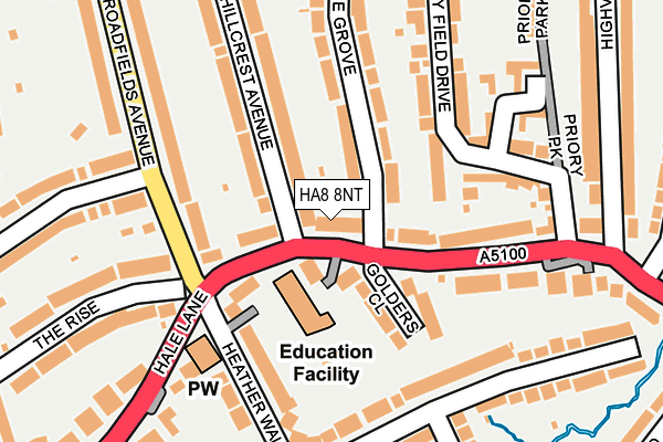 HA8 8NT map - OS OpenMap – Local (Ordnance Survey)